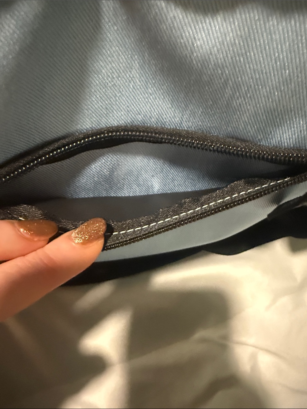 Men's Light Blue and Black Cooler Tote Bag - Unbranded - Picture 6 of 6